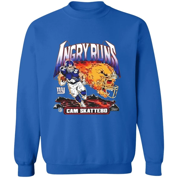 Cam Skattebo New York Giants Homage Angry Runs Player Nfl Sweatshirt - Image 8
