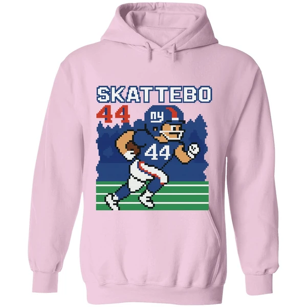 Cam Skattebo Retro 8 Bit Tecmo Bowl New York Giants Football Player Hoodie - Image 5