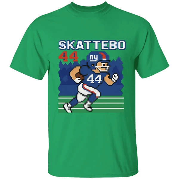 Cam Skattebo Retro 8 Bit Tecmo Bowl New York Giants Football Player Shirt
