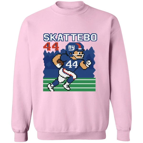 Cam Skattebo Retro 8 Bit Tecmo Bowl New York Giants Football Player Sweatshirt - Image 5