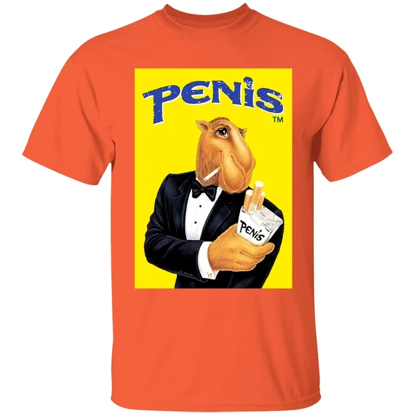 camel penis shirt orange