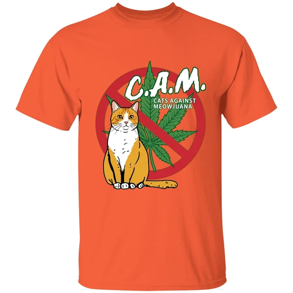 can cats against meowijuana shirt orange