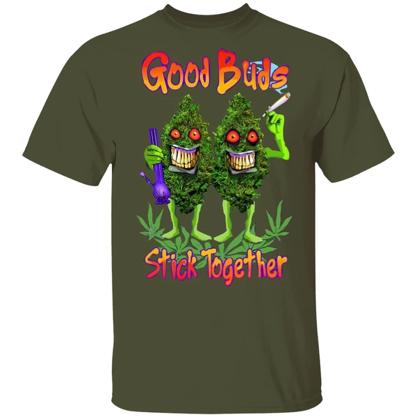 Cannabis Good Buds Stick Together Shirt - Image 3