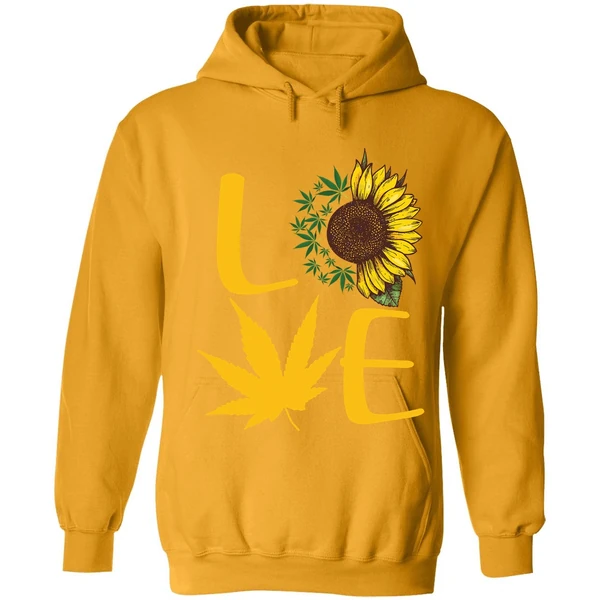Cannabis Sunflower Love Hoodie - Image 9