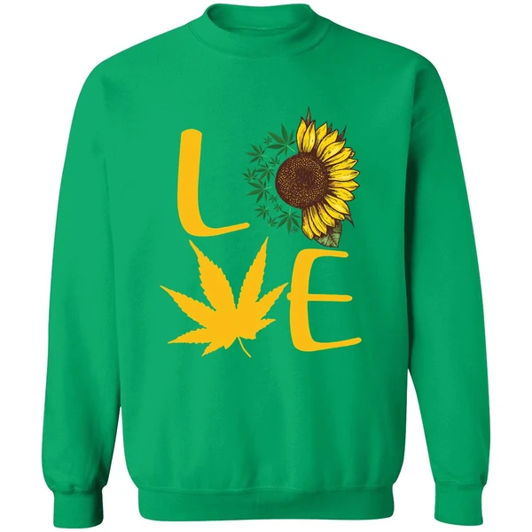 Cannabis Sunflower Love Sweatshirt - Image 2