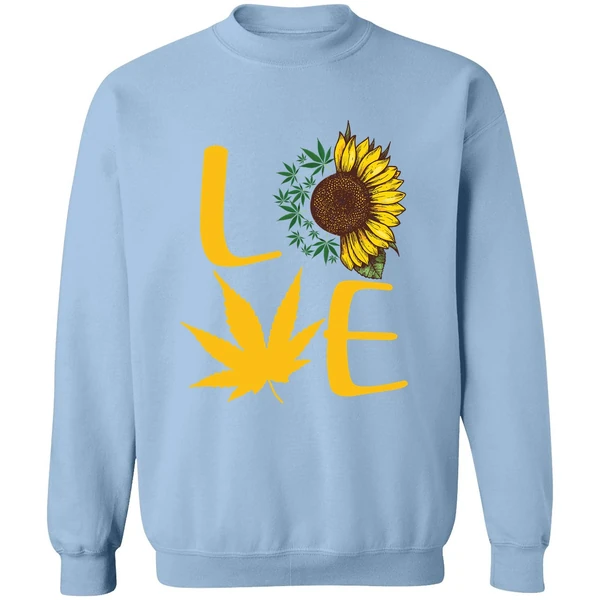Cannabis Sunflower Love Sweatshirt - Image 3