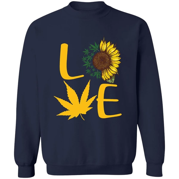 Cannabis Sunflower Love Sweatshirt - Image 5