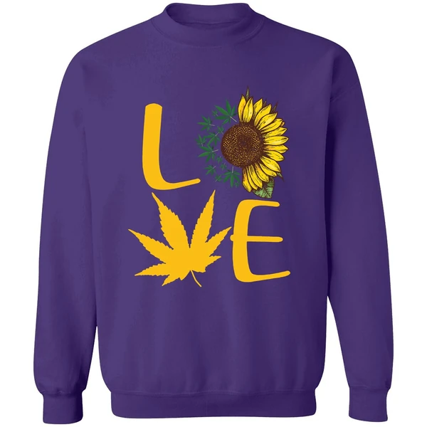 Cannabis Sunflower Love Sweatshirt - Image 6