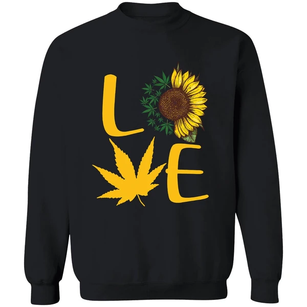 Cannabis Sunflower Love Sweatshirt - Image 9