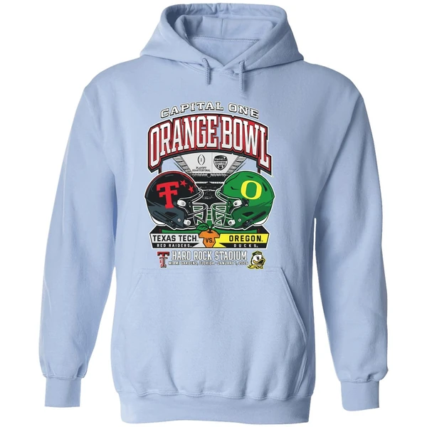 Capital One Orange Bowl Texas Tech Red Raiders Vs Oregon Ducks Playoff College Football 2026 H2h Hoodie - Image 4