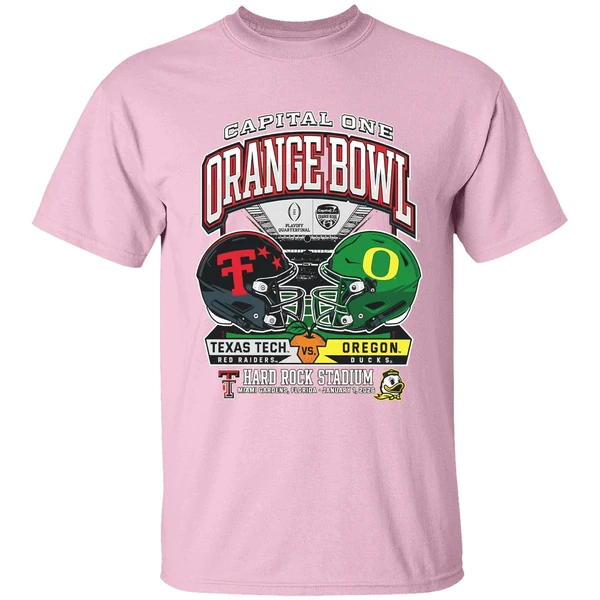 Capital One Orange Bowl Texas Tech Red Raiders Vs Oregon Ducks Playoff College Football 2026 H2h Shirt - Image 3