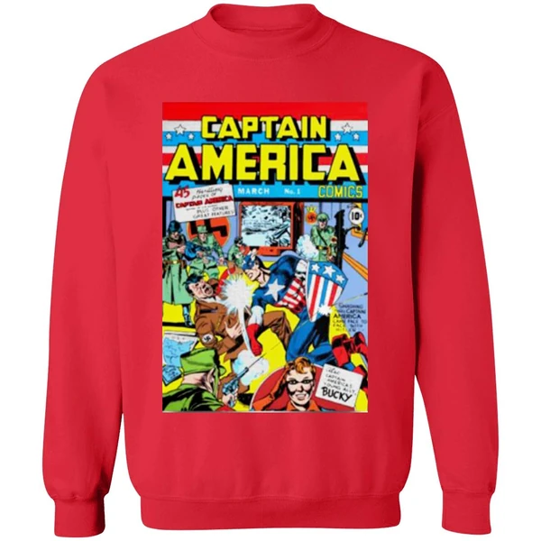 Captain America Punching Hitler Sweatshirt - Image 4
