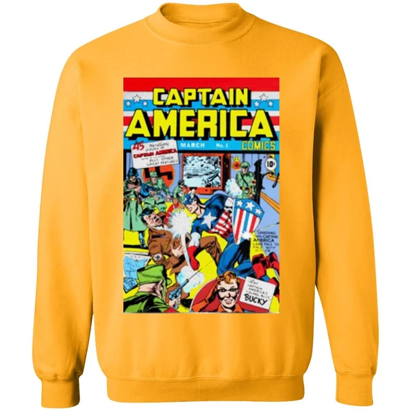 Captain America Punching Hitler Sweatshirt - Image 2