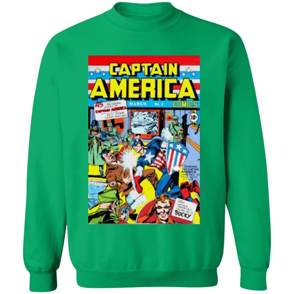 Captain America Punching Hitler Sweatshirt - Image 3