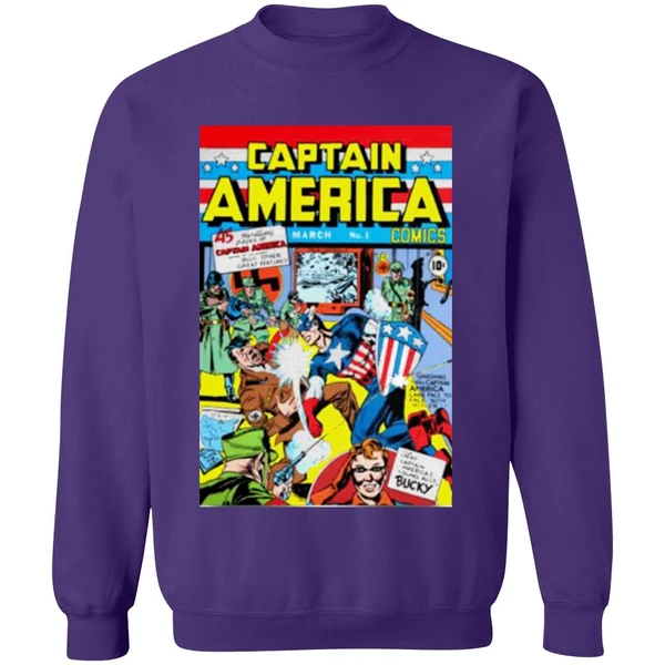 Captain America Punching Hitler Sweatshirt - Image 7