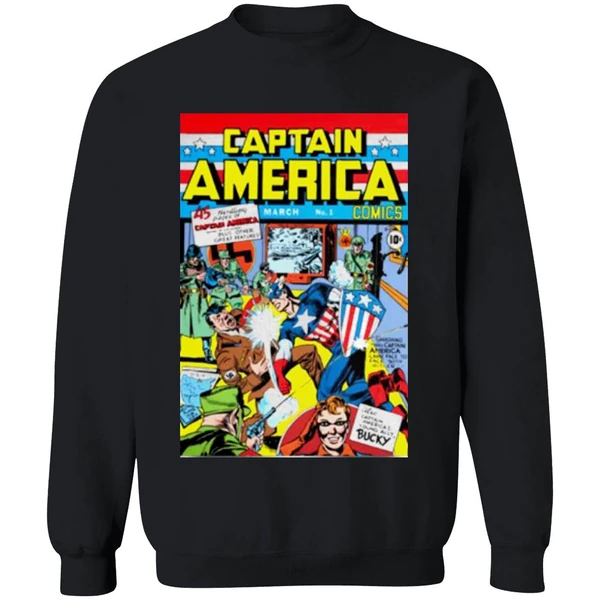 Captain America Punching Hitler Sweatshirt - Image 9