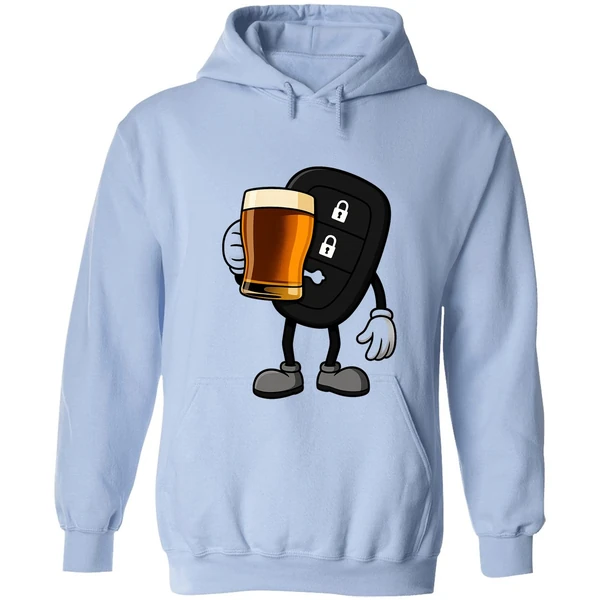 Car Remote Key Holding Beer Meme Hoodie - Image 3