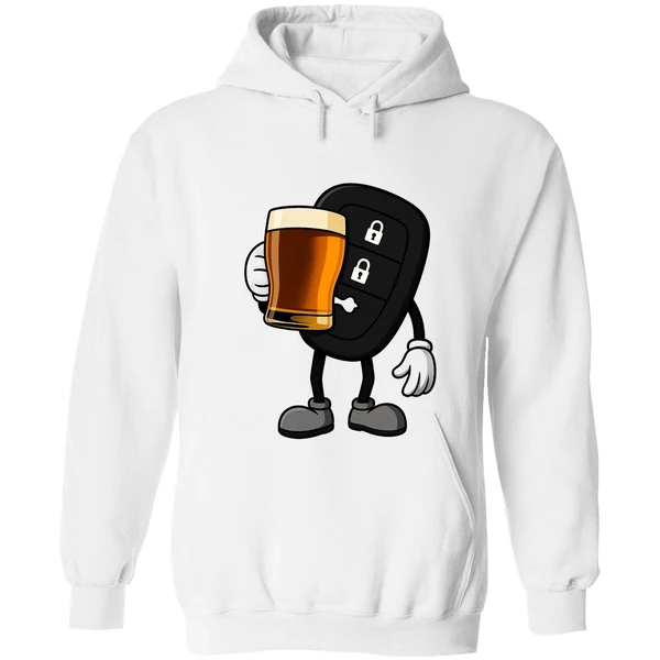 Car Remote Key Holding Beer Meme Hoodie - Image 6