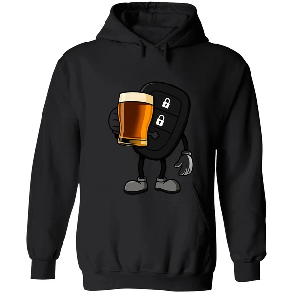 Car Remote Key Holding Beer Meme Hoodie - Image 8