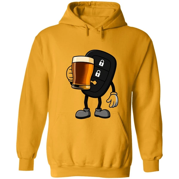 Car Remote Key Holding Beer Meme Hoodie - Image 9