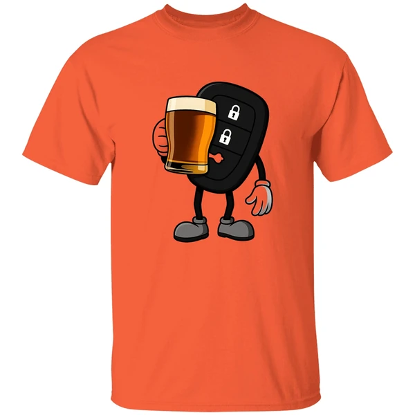 Car Remote Key Holding Beer Meme Shirt - Image 5