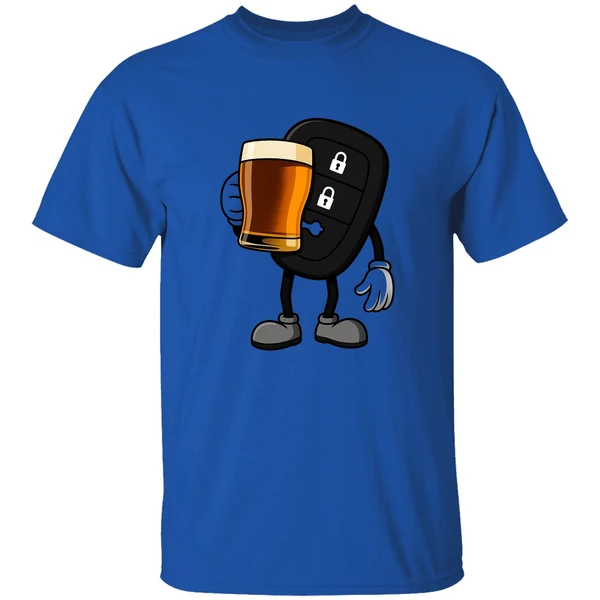 Car Remote Key Holding Beer Meme Shirt - Image 7