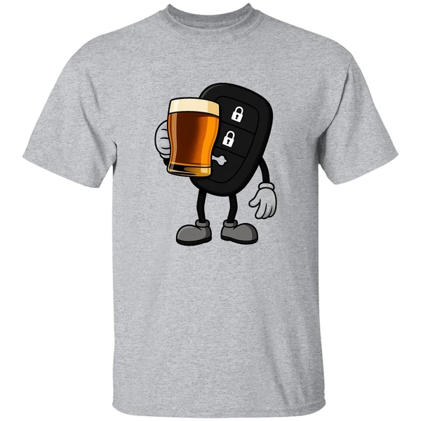Car Remote Key Holding Beer Meme Shirt - Image 8