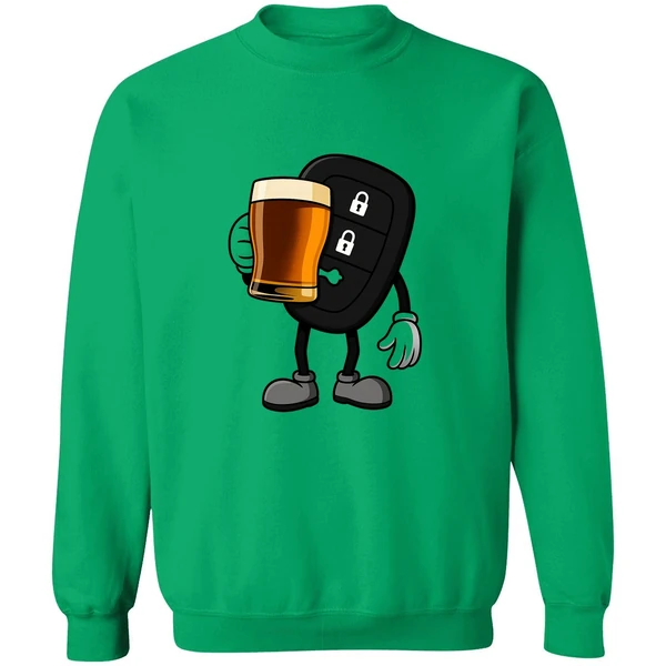Car Remote Key Holding Beer Meme Sweatshirt - Image 2