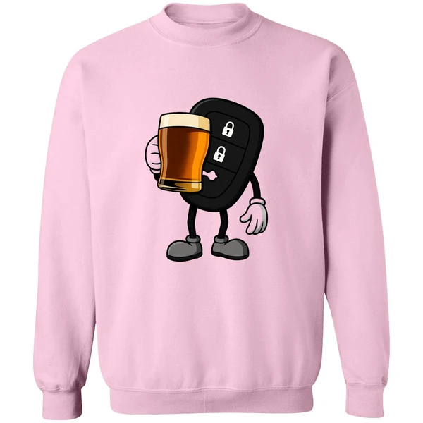 Car Remote Key Holding Beer Meme Sweatshirt - Image 4