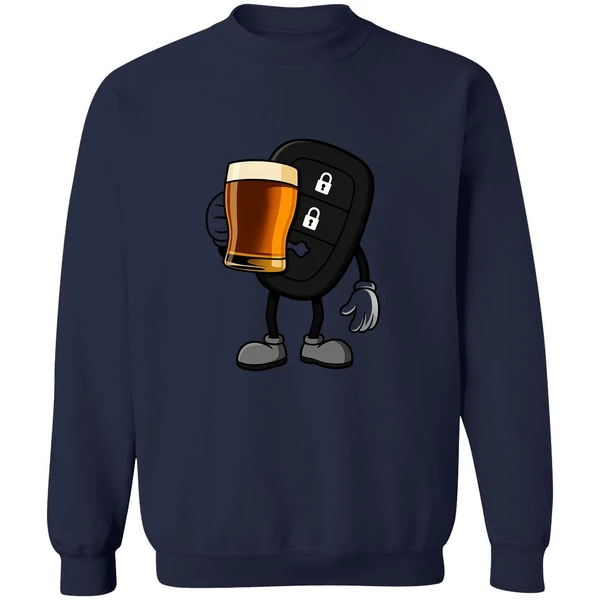 Car Remote Key Holding Beer Meme Sweatshirt - Image 5