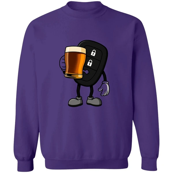 Car Remote Key Holding Beer Meme Sweatshirt - Image 6