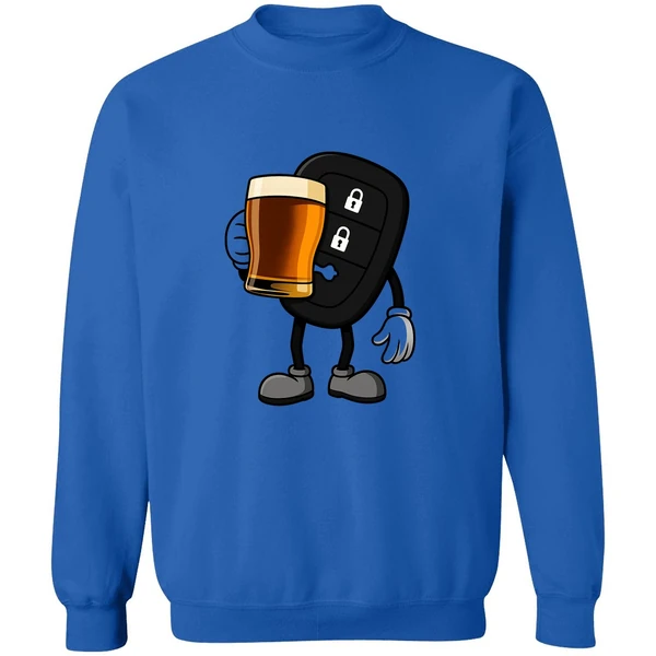 Car Remote Key Holding Beer Meme Sweatshirt - Image 8