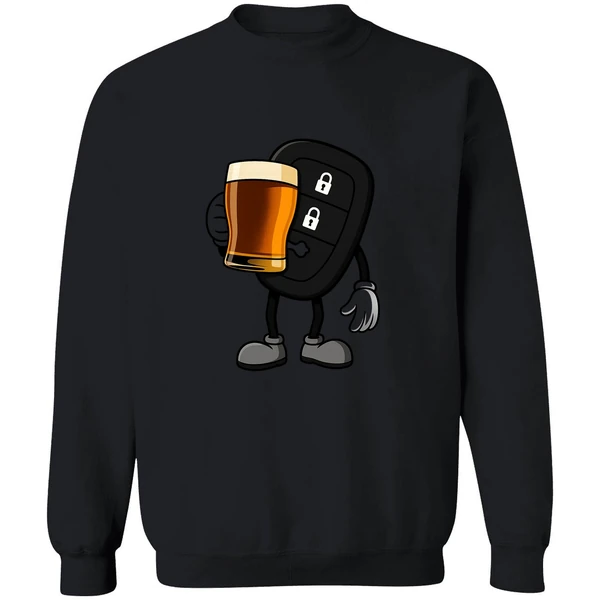 Car Remote Key Holding Beer Meme Sweatshirt - Image 9