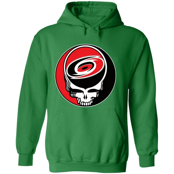 Carolina Hurricanes Grateful Dead Steal Your Face Hockey Nhl Hoodie - Image 2