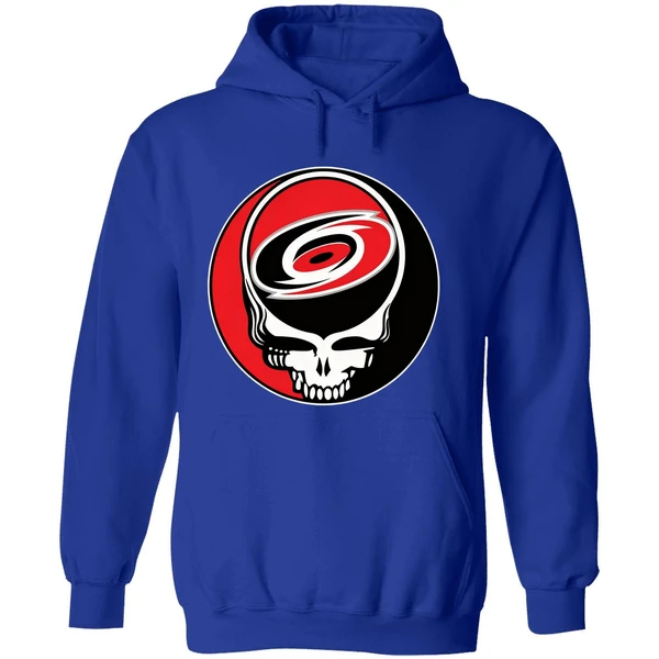 Carolina Hurricanes Grateful Dead Steal Your Face Hockey Nhl Hoodie - Image 7