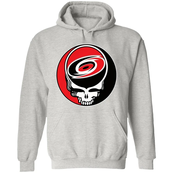 Carolina Hurricanes Grateful Dead Steal Your Face Hockey Nhl Hoodie - Image 9