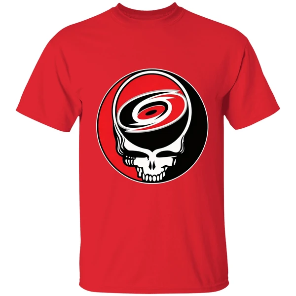 carolina hurricanes grateful dead steal your face hockey nhl shirt red