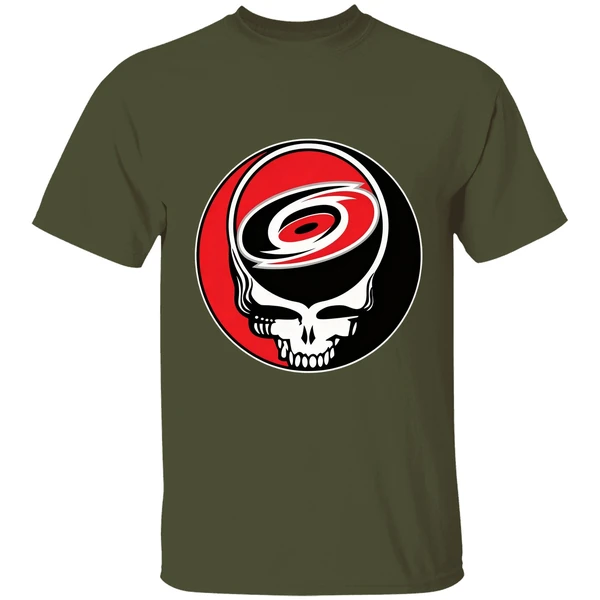 Carolina Hurricanes Grateful Dead Steal Your Face Hockey Nhl Shirt - Image 9