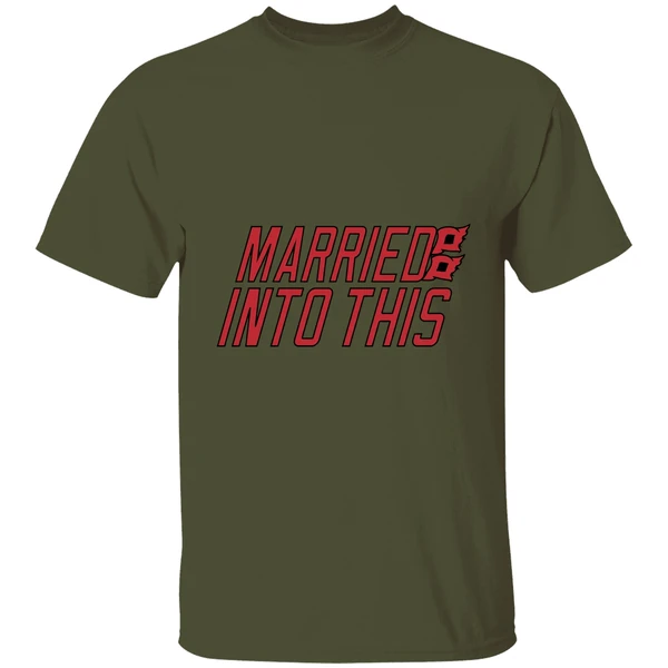 carolina hurricanes married into this shirt militarygreen