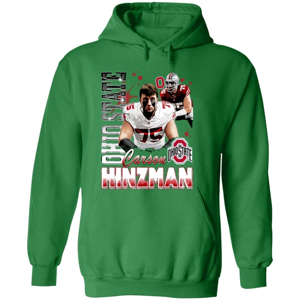 Carson Hinzman Ohio State Buckeyes Illustrated Hoodie - Image 2