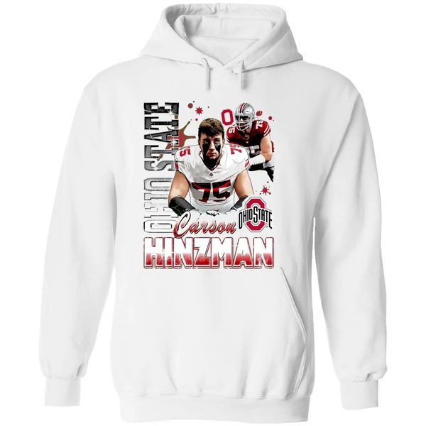 Carson Hinzman Ohio State Buckeyes Illustrated Hoodie - Image 8