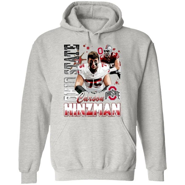 Carson Hinzman Ohio State Buckeyes Illustrated Hoodie - Image 9