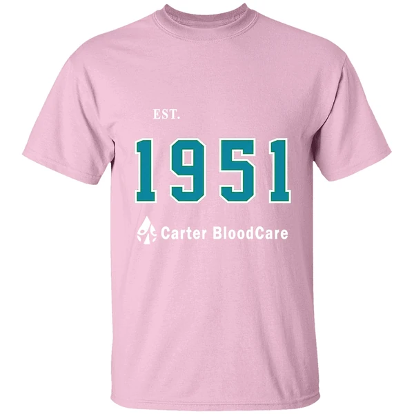 carter bloodcare 75th anniversary shirt lightpink