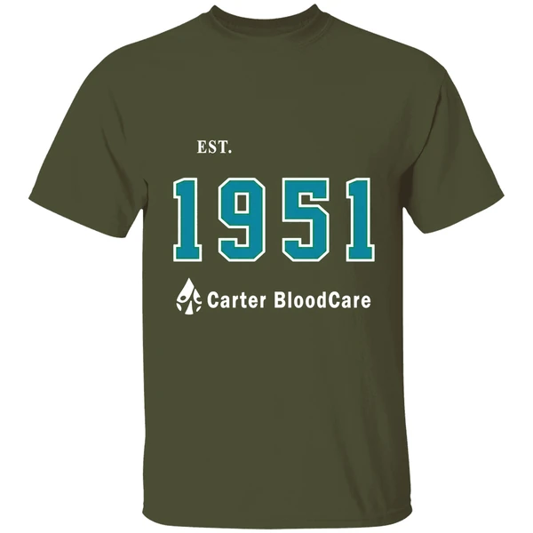 carter bloodcare 75th anniversary shirt militarygreen
