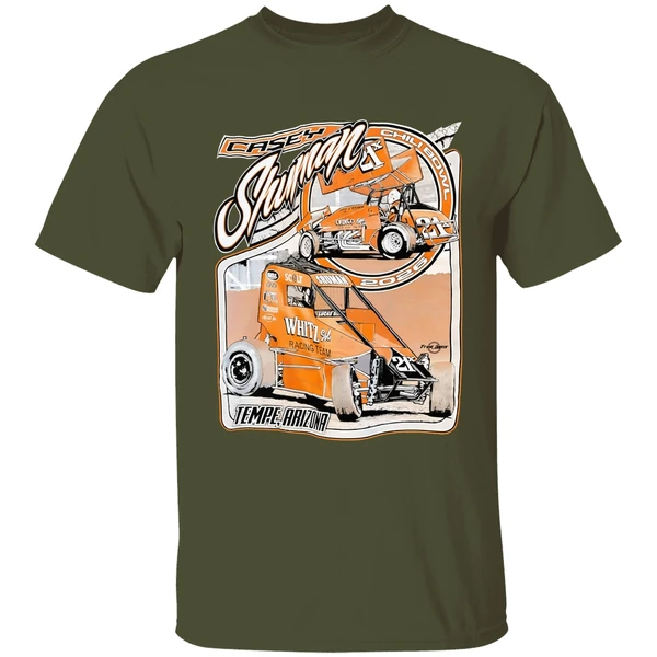 casey shuman chili bowl whitz racing team 2026 shirt militarygreen