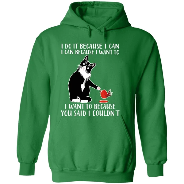Cat I Do It Because I Can I Can Because I Want To I Want To Because You Hoodie - Image 2