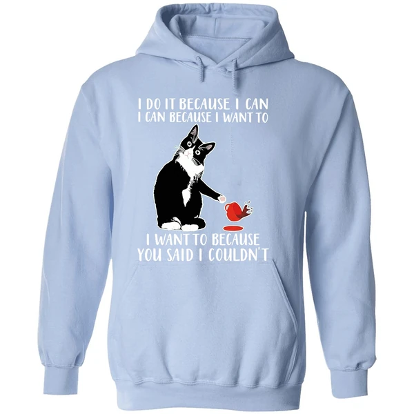 Cat I Do It Because I Can I Can Because I Want To I Want To Because You Hoodie - Image 4