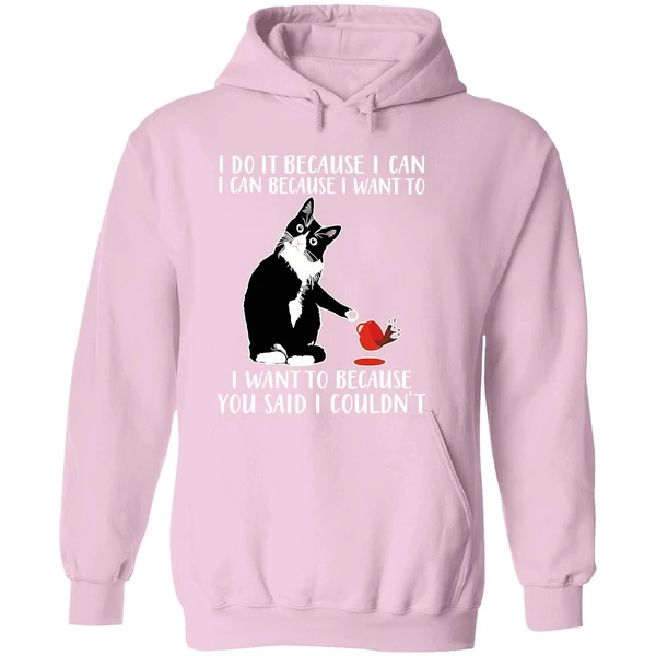 Cat I Do It Because I Can I Can Because I Want To I Want To Because You Hoodie - Image 5