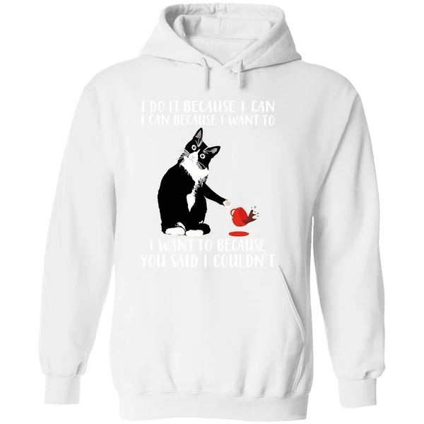 Cat I Do It Because I Can I Can Because I Want To I Want To Because You Hoodie - Image 8