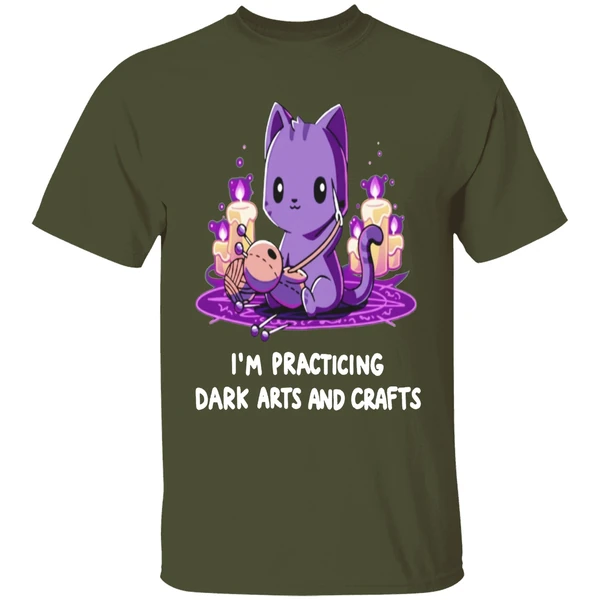 cat-im-practicing-dark-arts-and-crafts-shirt-militarygreen